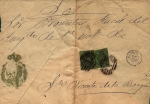 Sellos de Europa - Espaa -  Escudo de España - Servicio Oficial - carta antigüa - San Vicente de la Barquera