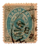 Stamps : Europe : Denmark :  --TIMBRES de 1875-1901--