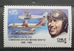 Stamps America - Chile -  centenario natalicio, comodoro arturo merino benitez