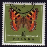 Stamps Poland -  Vanessa urticae