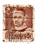 Stamps Denmark -  1948-53-FREDERIK IX- dent-13-PERFORADO