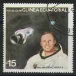 Stamps : Africa : Equatorial_Guinea :  Astronauta y Nave Espacial