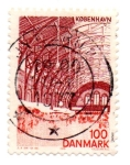 Stamps Denmark -  -1976-VUES de COPENHAGUE(Galeria Central)FLUORESCENTE