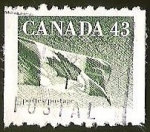 Stamps : America : Canada :  BANDERA CANADIENSE ESPECTACULOS                           