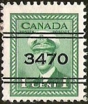 Stamps Canada -  JORGE VI - SOBRESTAMPACION 3470
