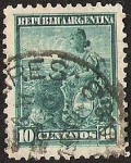 Stamps Argentina -  MUJER, SOL Y OCEANO