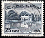 Stamps : Asia : Pakistan :  Casa y estanque