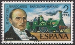 Sellos del Mundo : Europe : Spain : 125 ANIVERSARIO DEL FERROCARRIL BARCELONA-MATARÓ