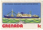 Stamps : America : Grenada :  M. V. Federal Palm West Indies Shipping Service
