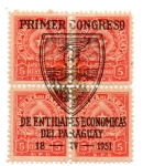 Sellos de America - Paraguay -  PRIMER-CONGRESO-1951-SERIE COMPLETA