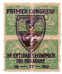 Stamps Paraguay -  PRIMER-CONGRESO-1951-SERIE COMPLETA