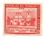 Sellos del Mundo : America : Paraguay : 1954-TEMPLO de SAN ROQUE-ASUNCION