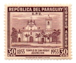 Stamps : America : Paraguay :  1954-TEMPLO de SAN ROQUE-ASUNCION