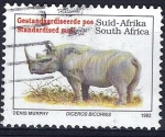 Sellos del Mundo : Africa : Sud�frica : Rinoceronte.