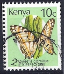 Stamps Africa - Kenya -  Mariposa. Cyrestis camillus.