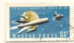 Stamps Hungary -  VENUS RAKETA 1961 Sonda a Venus