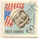 Stamps : Europe : Romania :  W. SCHIRRA SIGMA 7 6 rotaciones a la tierra