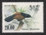 Sellos de Asia - Sri Lanka -  AVES: 2.269.024,00-Centropus chlororhynchus