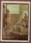 Stamps United Arab Emirates -  AJMAN - Arte Romano - Pompeya