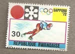 Sellos de Africa - Rwanda -  Patinaje Sapporo