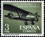 Stamps : Europe : Spain :  L Aniversario de la Aviación Española