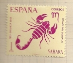 Stamps Spain -  Zodiaco  SAHARA