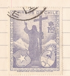 Stamps : America : Chile :  Visita de Juan Domingo Peron Y Carlos Ibañes del campo a Buenos Aires