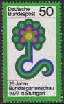 Stamps Germany -  25 ANIV. DE LA EXPEDICIÓN  FEDERAL DE HORTICULTURA