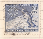 Stamps : America : Chile :  Campeonato Mundial de Ski - Chile 1966