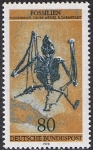 Stamps : Europe : Germany :  PATRIMINIO ARQUEOLÓGICO. MURCIELAGO FÓSIL