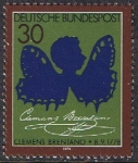 Stamps : Europe : Germany :  CLEMENS BRENTANO, POETA DEL ROMANTICISMO ALEMAN