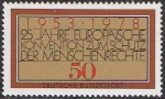 Stamps : Europe : Germany :  CONVENCIÓN EUROPEA DE LOS DERECHOS DEL HOMBRE