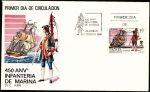 Stamps Spain -  450 Aniversario Infanteria de Marina - SPD