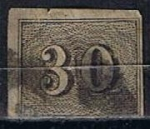 Stamps Brazil -  Scott  21  Cifras