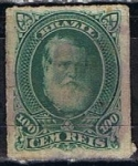 Stamps Brazil -  Scott  72  Emperador Don Pedro (2)