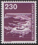 Stamps Germany -  INDUSTRIA Y TÉCNICA. AEROPUERTO DE FRANCFUT SUR LE MAIN