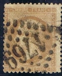 Stamps France -  Napoleon III  marron