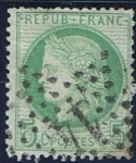 Stamps : Europe : France :  Cérès 5c