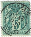 Stamps : Europe : France :  Groupe allégorique Paix et Commerce Type I