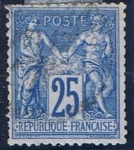 Stamps Europe - France -  Groupe allégorique Paix et Commerce Type Sage 25c