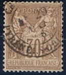 Stamps : Europe : France :  Groupe allégorique Paix et Commerce Type Sage 30c