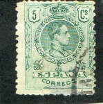 Stamps : Europe : Spain :  268- Alfonso XIII. Tipo Medallón.