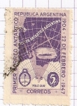 Sellos de America - Argentina -  Primer correo antártico argentino