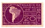 Stamps : America : Brazil :  IV-CENTENARIO de COLONIZACION-1532-1932