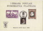 Stamps : Europe : Spain :  I Semana Popular Numismatica Filatelica