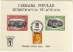 Stamps Spain -  I Semana Popular Numismatica Filatelica