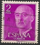 Stamps Spain -  General Franco. Ed  1158
