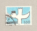 Stamps : Europe : Denmark :  Ave correo