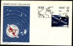 Stamps Spain -  Unión Internacional de Telecomunicaciones UIT - Satélite Hispasat - SPD