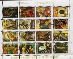 Stamps United Arab Emirates -  Pinturas  famosas de la vida de Cristo
